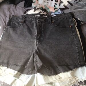 Old Navy 18 Black high rise button up with pair slouchy strait pair sz 18